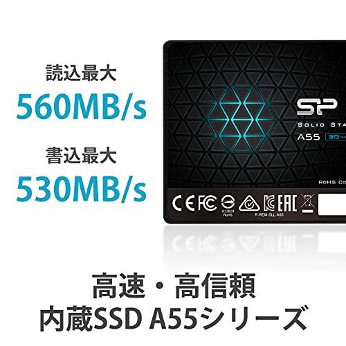 Silicon Power Ace A55 - SSD Disco Duro Sólido Interno 1 TB, 2.5", SATA III, 6 Gbit/s(3D NAND)