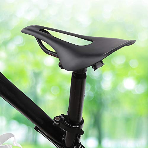 Sillín de Bicicleta de Montaña Profesional, Hecho de Fibra de Carbono, para Hombres Mujeres, Asiento de Bicicleta Transpirable para Bicicletas, MTB, BMX, Bicicletas de Ciudad, Bicicletas de Carreras