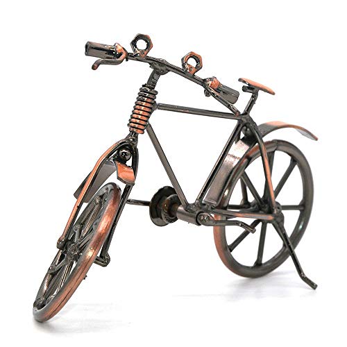 Simon Lee Woodham Escultura de Metal Retro Decoración de Bicicletas de Hierro Forjado, Adornos de Bicicleta de Arte de Metal, Adornos para la Oficina en Casa