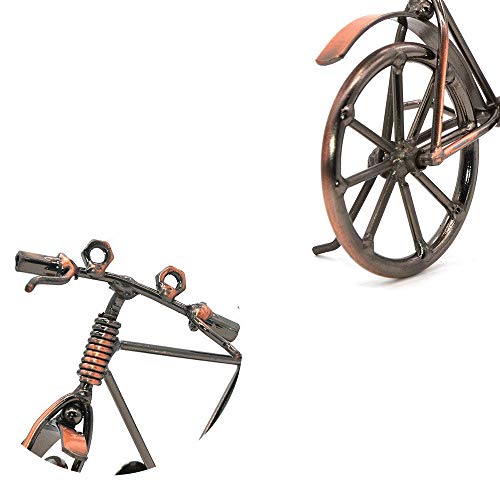 Simon Lee Woodham Escultura de Metal Retro Decoración de Bicicletas de Hierro Forjado, Adornos de Bicicleta de Arte de Metal, Adornos para la Oficina en Casa