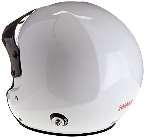 Simpson AA0130EG2M570018 Rally 8859 Casco con Pico, Blanco, M