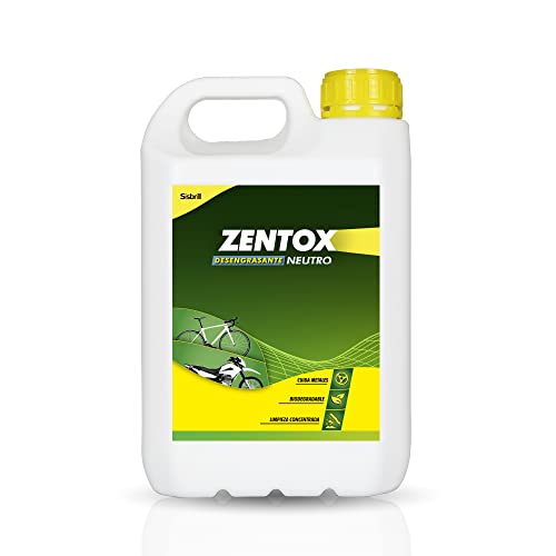 Sisbrill Zentox Desengrasante Neutro Concentrado para Bicicleta - Protección Carbono, Anodizados, Cromados y Aluminio - 5 litros