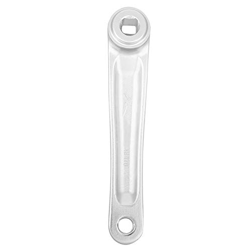 Sistema de cadena inestable izquierda de la aleación de aluminio del brazo de manivela de la biela 170m m reemplazo para la bicicleta de camino de MTB, agujero rombal cuadrado(Silver-Square Hole)