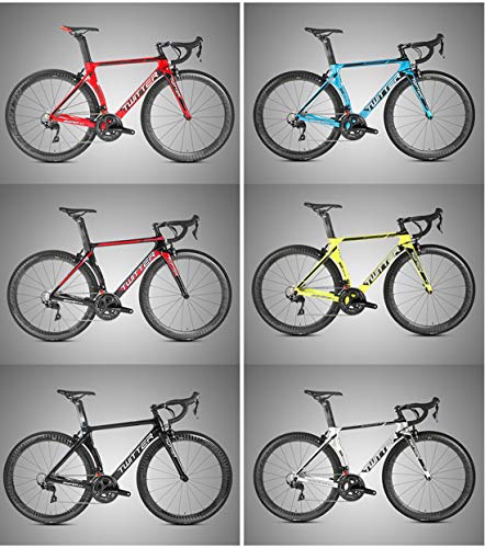 SJSF Y Cuadro De Bicicleta De Carretera De Carbono De Diseño Aerodinámico 2.0 700C Freno De Llanta BB92 Bicicleta De Carreras De Carbono Horquilla del Cuadro + Poste De Asiento + Auriculares,50CM