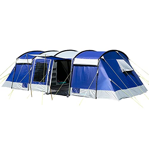 skandika Montana Sleeper - Tienda de campaña Familiar para 8-10 Personas - cabinas oscuras para Dormir - Columna de Agua de 5.000 mm (Sleeper 10 pers.)