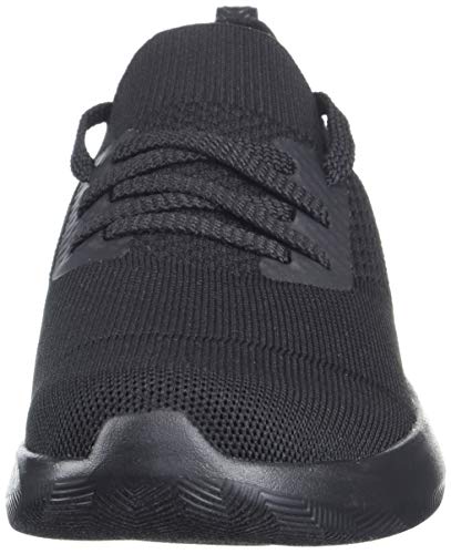 Skechers Bobs Squad 2-Shot Caller, Zapatillas Mujer, Negro (BBK Black Engineered Knit/Trim), 37.5 EU