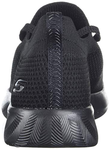 Skechers Bobs Squad 2-Shot Caller, Zapatillas Mujer, Negro (BBK Black Engineered Knit/Trim), 37.5 EU