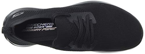 Skechers Bobs Squad 2-Shot Caller, Zapatillas Mujer, Negro (BBK Black Engineered Knit/Trim), 37.5 EU