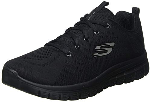 Skechers Graceful-Get Connected, Zapatillas Mujer, Negro (BBK Black Mesh), 38 EU