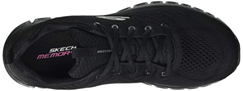 Skechers Graceful-Get Connected, Zapatillas Mujer, Negro (BBK Black Mesh), 38 EU