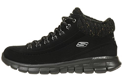 Skechers Synergy-Winter Nights, Botas Mujer, Negro (Black), 37 EU