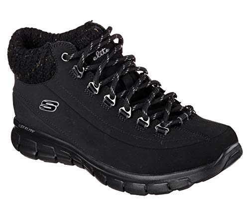 Skechers Synergy-Winter Nights, Botas Mujer, Negro (Black), 37 EU