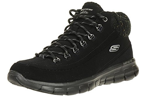 Skechers Synergy-Winter Nights, Botas Mujer, Negro (Black), 37 EU