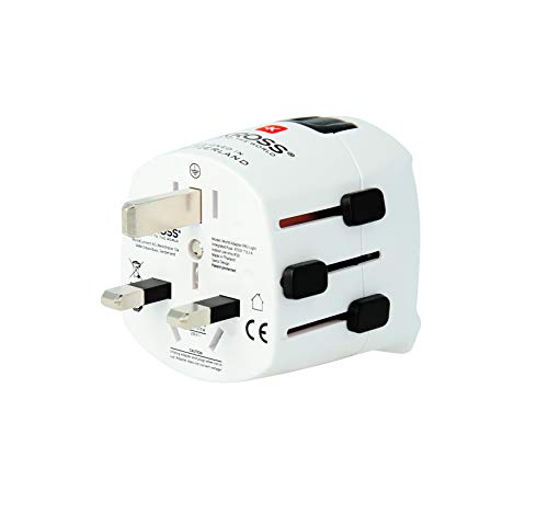 SKROSS | 1.103150 | Pro Light | Adattatore Universale da Viaggio con Schuko. Tensione e Potenza: 100V – 630W / 250V – 1575W - Adatto a PC e Asciugacapelli. Protezione Anti Scossa elettrica