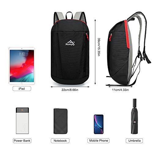 SKYSPER Mochila Casual 10L Mochila de Senderismo Ultraligera Impermeable para Escolar Niño Mujeres Hombres para Ocio Viajes Escolares Deportes al Aire Libre Ciclismo Bicicleta Multifuncional