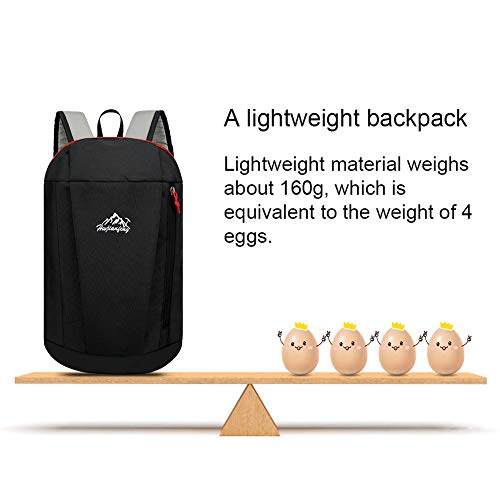 SKYSPER Mochila Casual 10L Mochila de Senderismo Ultraligera Impermeable para Escolar Niño Mujeres Hombres para Ocio Viajes Escolares Deportes al Aire Libre Ciclismo Bicicleta Multifuncional