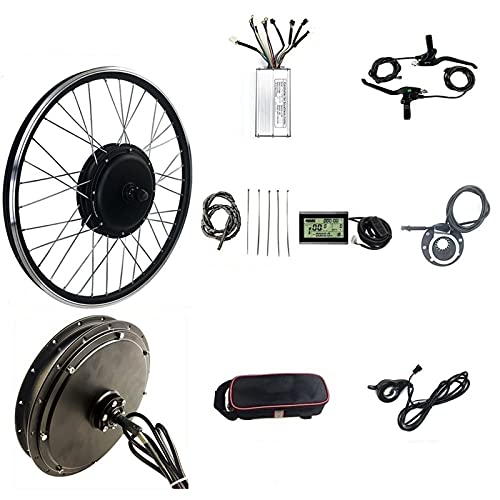 SKYWPOJU 48V 500W Control Kit de conversión de Bicicleta eléctrica 20", 24", 26", 27,5", 28", 29er, 700C Controlador de Velocidad de Ruedas traseras con Pantalla KT-LCD3