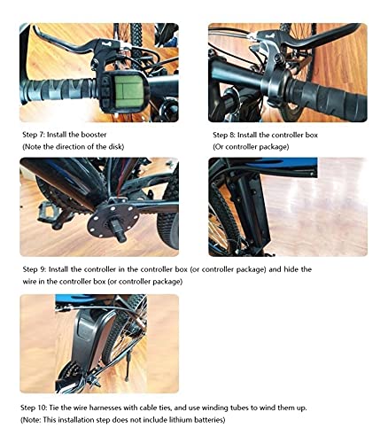 SKYWPOJU Kit de conversión de Bicicleta eléctrica, 20"24" 26"27,5" 28"29er 700C 48V1500W Motor de Rueda Trasera Motor de buje de Bicicleta eléctrica con Pantalla KT-LCD8S