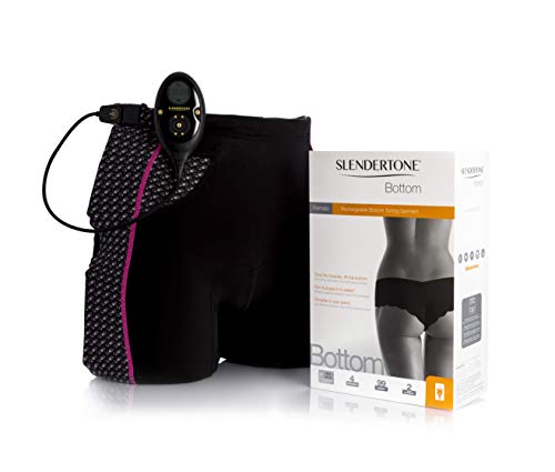 Slendertone Short Bottom Electroestimulador para glúteos Mujer, Negro/Rosa + Bottom - Electrodos de Repuesto para Mini Bottom Toning System, 4 Unidades