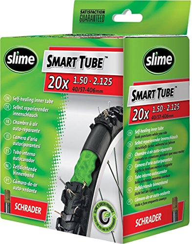 Slime 30058SL Cámara Interior de Bicicleta con Sellante de Pinchazos Slime, Sellado Autónomo, Prevenir y Reparar, Válvula Schrader, 40/57 - 406 mm (20"x1,50-2,125")