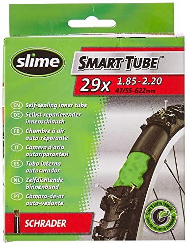Slime 30078 Cámara Interior de Bicicleta con Sellante de Pinchazos Slime, Sellado Autónomo, Prevenir y Reparar, Válvula Schrader, 47/55-622 mm (29 x 1,85-2,20")