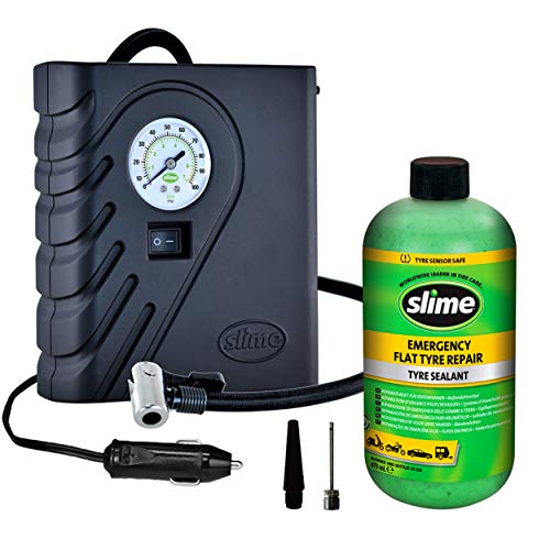 Slime CRK0305 - Kit de Reparación de Pinchazos Inteligente, Incluye Sellador y Bomba de Aire, Arreglo en 15 min