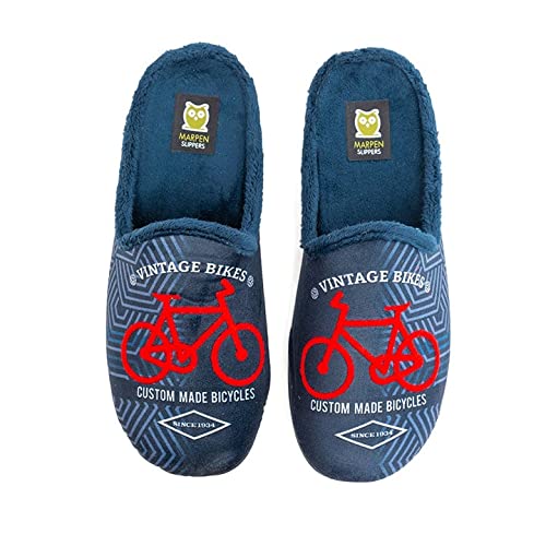 Slippers Bicicleta Marino Zapatillas de Estar por casa Hombre Invierno Otoño - 42 EU