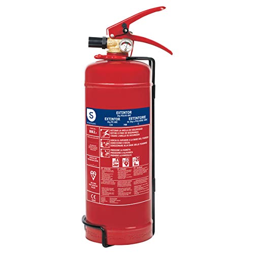 Smartwares Extintor de Polvo Seco, 2 KG, Resistencia al Fuego ABC