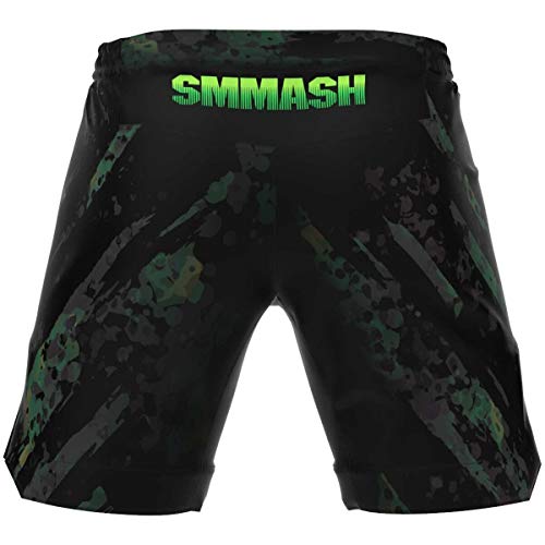 SMMASH Predator Deporte Profesionalmente Ultraligero Pantalones Cortos MMA para Hombre, Shorts MMA, BJJ, Grappling, Krav Maga, Material Transpirable y Antibacteriano, (M)