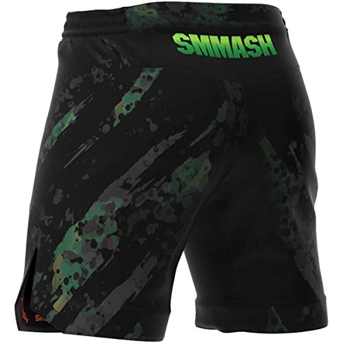 SMMASH Predator Deporte Profesionalmente Ultraligero Pantalones Cortos MMA para Hombre, Shorts MMA, BJJ, Grappling, Krav Maga, Material Transpirable y Antibacteriano, (M)