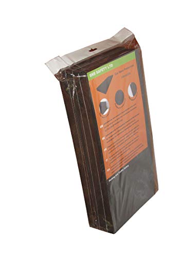 SNS SAFETY LTD Parachoques de Espuma de Goma Gruesa, Autoadhesivos, para Protección de Paredes de Garaje y Puertas de Coche, 40 x 20 x 2 cm, Negro (Paquete de 4)