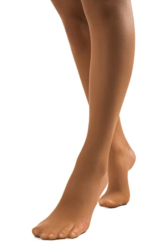 sofsy Medias Altas de Micro-red para mujeres - Marrón Tan 5 - X-Large