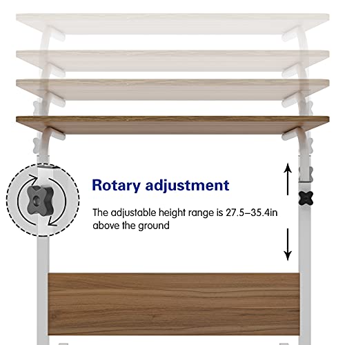 soges Escritorio Superior de Ordenador de Madera 80cm Mesa para Casa, Oficina Escritorio de Estudio, Escritura con Cajón y Teclado, 05#1-80OK