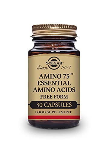 Solgar Amino 75 Con Aminoácidos Esenciales Cápsulas Vegetales - Envase De 30, 30 cápsulas
