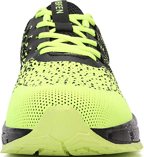 SOLLOMENSI Zapatillas de Deporte Hombres Mujer Running Zapatos para Correr Gimnasio Sneakers Deportivas Padel Transpirables Casual Montaña 44 EU H Verde