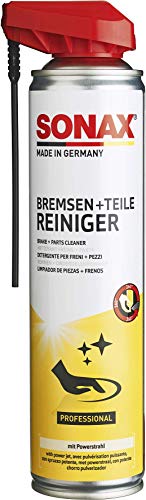 SONAX Limpiador de frenos + piezas con EasySpray (400 ml) limpia frenos, embragues y piezas de motor | N.° 04833000