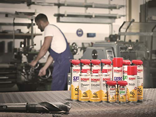 SONAX Silicona en spray con EasySpray (400 ml) lubrica, cuida y protege las piezas de goma, plástico, madera y metal | N.° 03483000