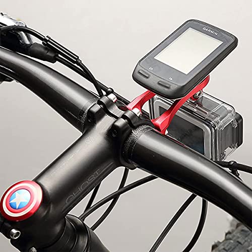 Soporte De Aleación De Extensión De Bicicleta, Soporte para Computadora De Bicicleta, Soporte GPS para Manillar De Bicicleta, para Cámara y Lampara,Compatible con Garmin,Bryton. (Black)