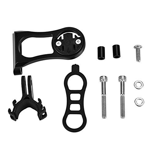 Soporte de montaje en computadora de bicicleta Extensión de aluminio Ciclismo Odómetro Soporte para bicicleta GARMIN Accesorio de bicicleta (negro)