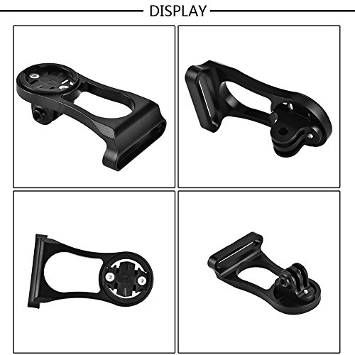 Soporte de montaje en computadora de bicicleta Extensión de aluminio Ciclismo Odómetro Soporte para bicicleta GARMIN Accesorio de bicicleta (negro)