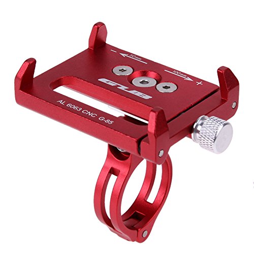 Soporte Movil Bicicleta Aluminio MTB BICICLETE BICICLETE TELEFÍO DE TELÉFONO DE Motorycle Poder DE Soporte para Manilla DE BICIS Accesorios DE Bici Soporte para Movil Bicicleta (Color : Red)