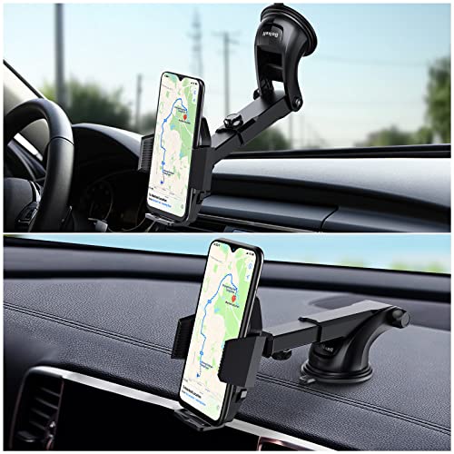 Soporte Móvil Coche, Beikell Soporte del Coche Móvil Universal para Parabrisas y Salpicadero con Ventosa de Gel Fuerte y Brazo Ajustable Giro 360 Grado para Phone X/8/7/6 y Más