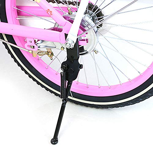 Soporte para bicicleta para niños universal, soporte lateral ajustable para bicicletas de montaña, diámetro de 12, 14, 16, 18, 20 pulgadas, color negro