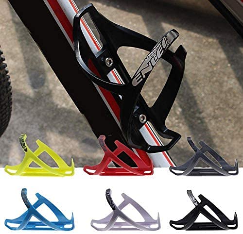 Soporte para Botella de Bicicleta de montaña ENLEE, Material de PC, con Botella de Agua con Aislamiento de Doble Capa y Palanca para neumáticos, para Bicicletas con Orificios para Tornillos (Yellow)