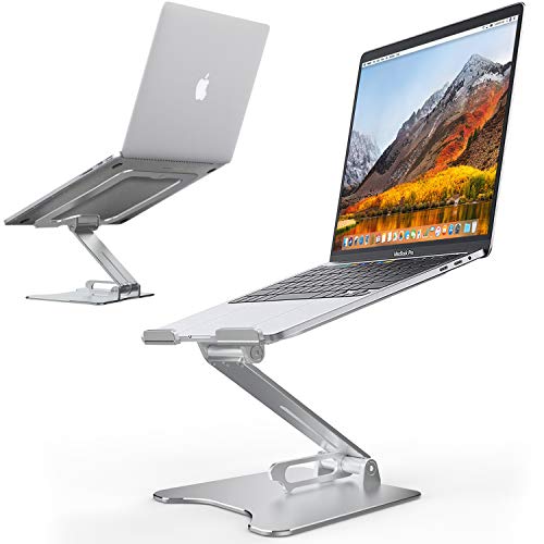 Soporte para ordenador portátil, ergonómico, plegable, de aluminio, multiángulo y altura ajustable, con gran ventilación de calor, compatible con MacBook Pro, Dell, HP, más portátiles de 8 a 15,6