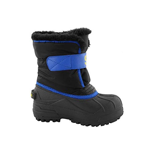 Sorel Bebé Unisex Botas de invierno TODDLER SNOW COMMANDER, Color: Negro (Black ,Super Blue), Talla: 22