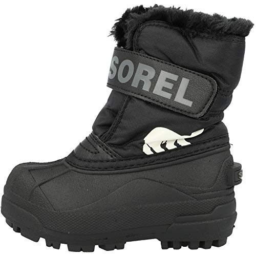 Sorel Niños Unisex Botas de invierno CHILDRENS SNOW COMMANDER, Color: Negro (Black, Charcoal), Talla: 26