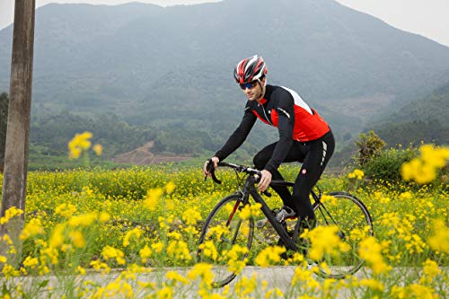 Souke Sports - Pantalon Largo de Ciclismo para Hombre, Pantalón Chándal con Acolchado 4D