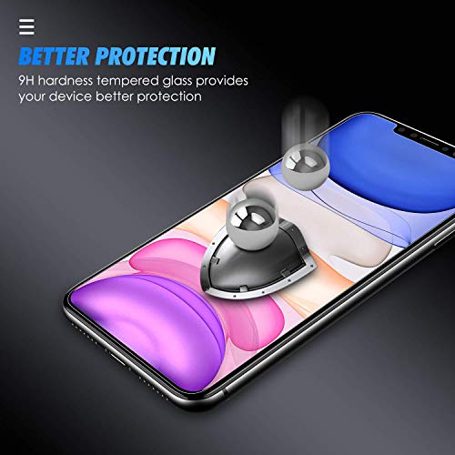 SPARIN Protector de Pantalla Compatible con iPhone 11 y iPhone XR, con Marco de Alineación, 3 Piezas