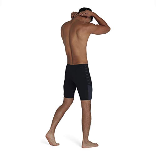 Speedo Boom Logo Splice Jammers, Hombre, Negro (Noir/Gris Oxyde), L